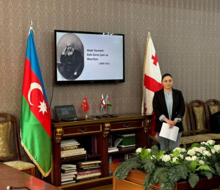 azərbaycan ədiblərinin əsərlərini gürcü dilinə tərcümə edən şair və araşdırmaçı akaki tseretelin xatirəsi anılıb