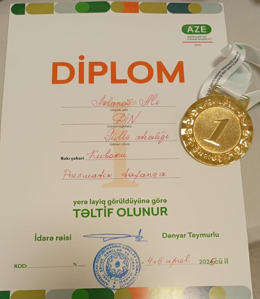 aslanov ali azər oğlunun uğurunu böyük fəxarətlə qeyd edirik!