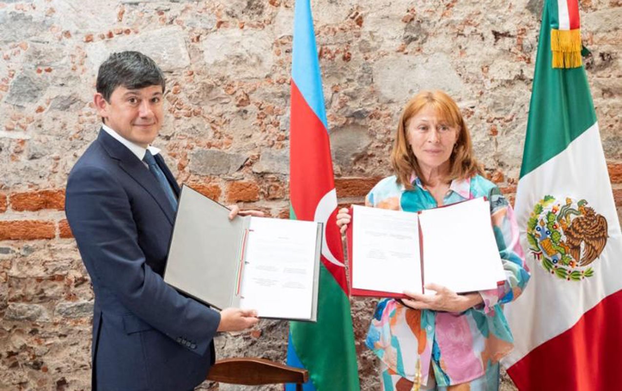 azərbaycanla meksika arasında memorandum imzalandı - fotolar