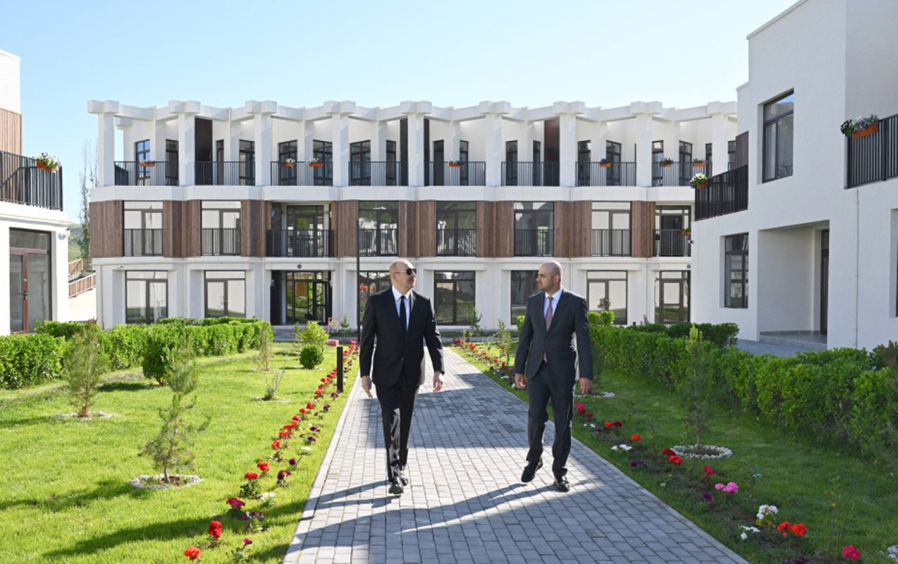 ilham əliyev zəngilandakı ilk yaşayış kompleksinin açılışında - fotolar