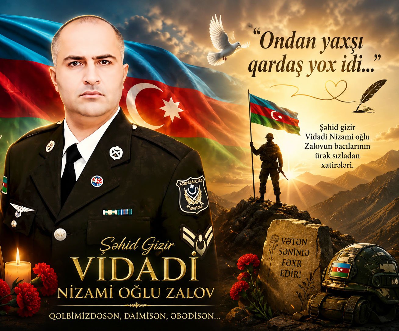 “Ondan yaxşı qardaş yox idi...” Şəhid gizir Vidadi Nizami oğlu Zalovun bacılarının ürək sızladan xatirələri.
